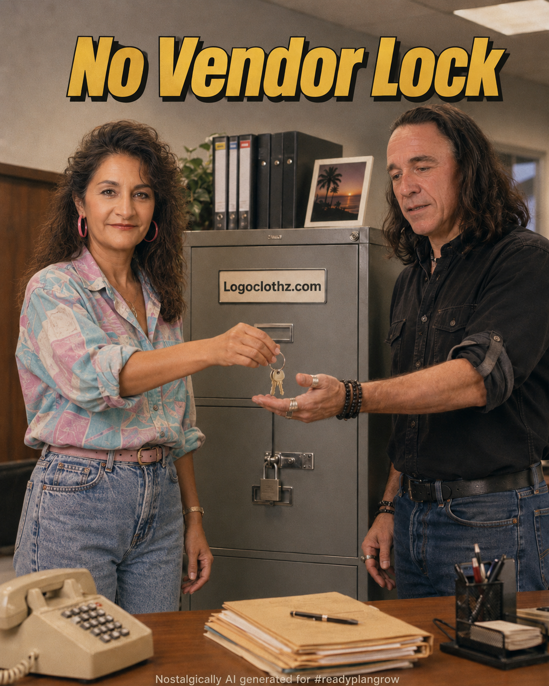 Marcela and Ryan handing over the keys — No Vendor Lock